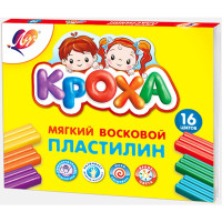 Пластилин 16 цветов 264гр ЛУЧ Кроха мягкий со стеком арт 28С 1646-08