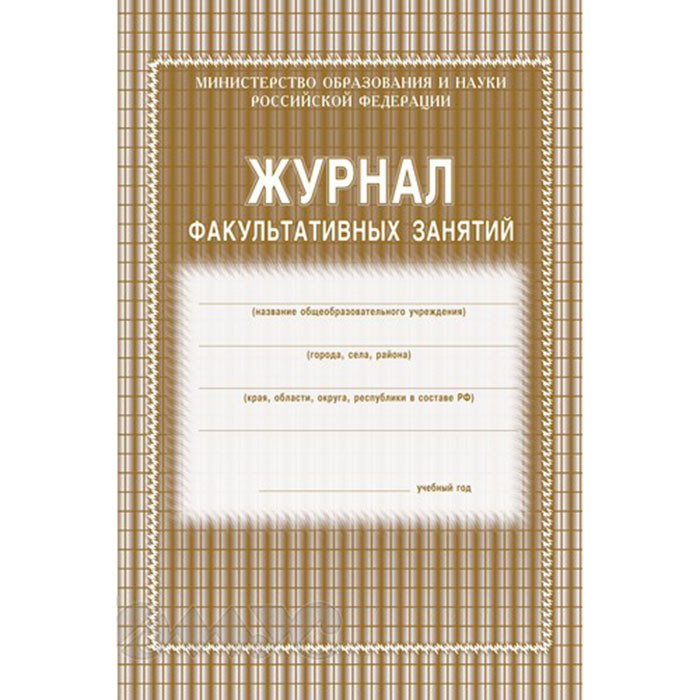 Журнал факультативных занятий (газетка ) арт.КЖ-101