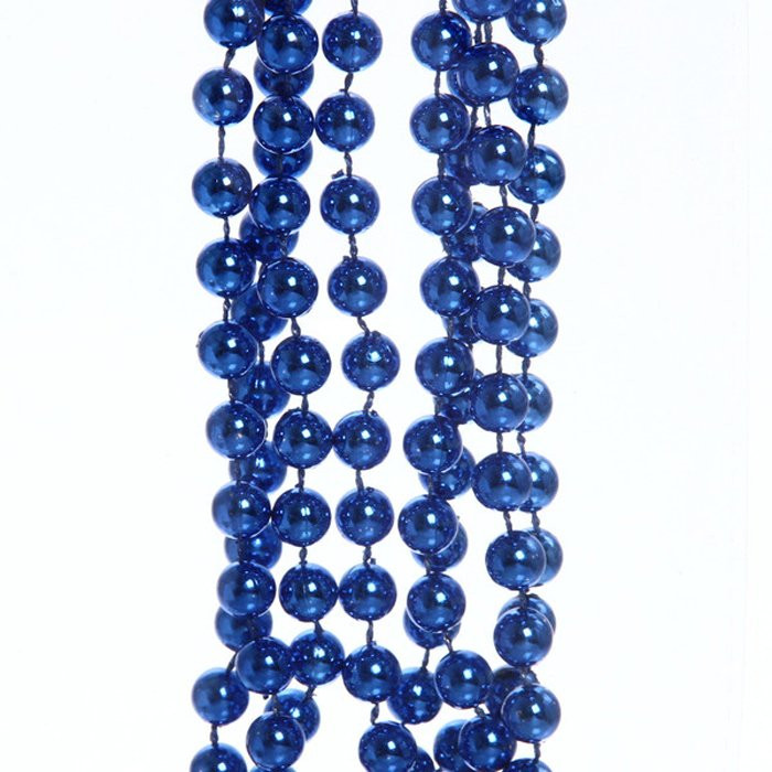 Украшение декоративное "Бусы" 200см шарик средний цв.синий арт.196-130