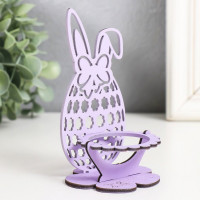 ПАСХА Подставка для яиц "Заяц" 7*7*12см сиреневый арт.9525876