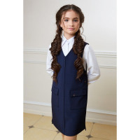 Сарафан для девочки (ГЕРМИОНА) ткань 07 арт.5248-07 размер 30/122-36/140 цвет синий
