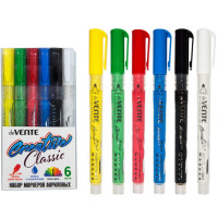 Маркеры для скетчинга акриловые (deVENTE) HOBBY CREATIVE Classic 6 цветов пулевидный наконечник пластиковая упаковка арт 5044302