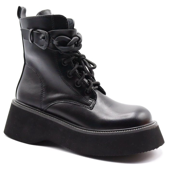 Ботинки для девочки (ИРИНА) черный верх-искусственная кожа подкладка - байка артикул m-jxj-TP610-16