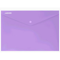Папка-конверт на кнопке "deVENTE. Pastel" A4 (330x235 мм) 180 мкм, непрозрачная пастельная сиреневая, индивидуальная маркировка