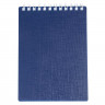 Блокнот А7 пластиковая обложка на гребне 80 листов (Hatber) CANVAS Синий арт.80Б7В1гр_05309