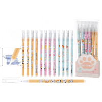 Ручка гелевая ПИШИ-СТИРАЙ (МС) синяя Лапки 0,38мм арт.MP-2390 (Ст.12)