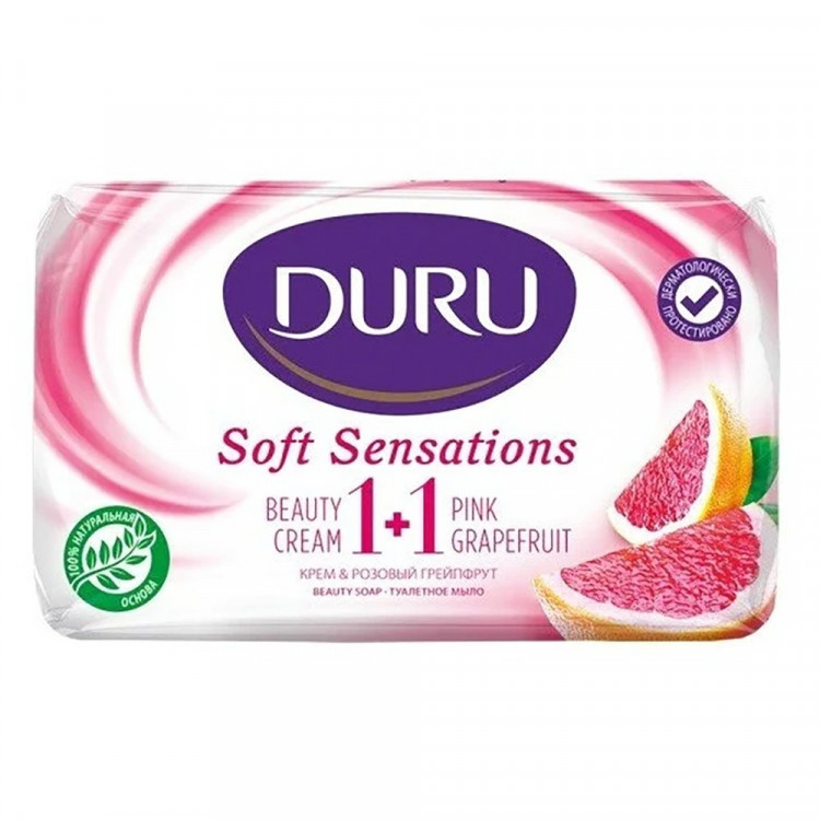 туалетное мыло Duru 1+1 4шт/наборе по 80г. Розовый Грейпфрут (Ст.12)
