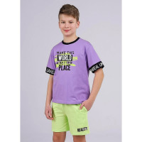 Футболка для мальчика арт.CLE 846616/79кд_п размер 34/134-42/158 цвет лавандовый