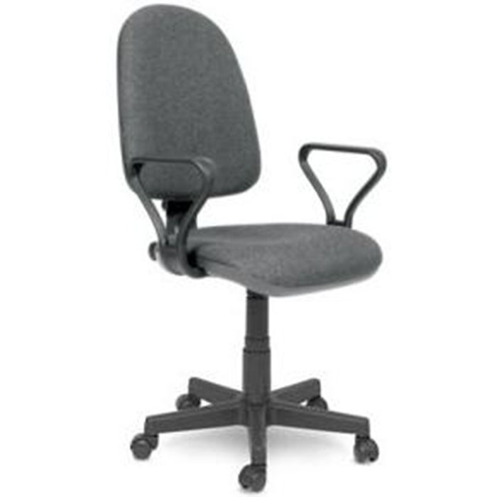 Кресло для оператора пластик/кожзам PRESTIGE серый (Z-71)