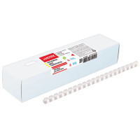 Пружины пластик 08мм 1уп/100шт (до 45листов) белые deVENTE арт.4125502