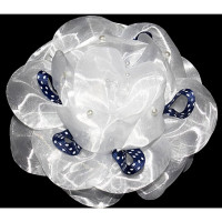 Бант для волос белый Arco Carino 11см арт.132 (Ст.30)