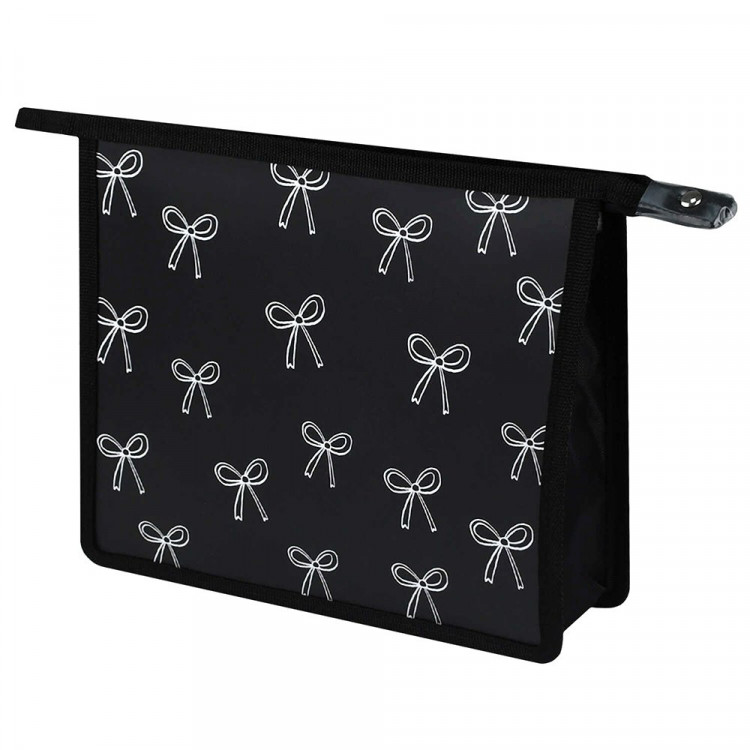 Папка школьная для тетрадей А5 на молнии 1отделение Феникс Бантики на черном арт.72358