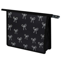 Папка школьная для тетрадей А5 на молнии 1отделение Феникс Бантики на черном арт.72358