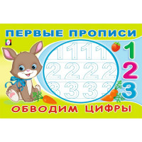 Раскраска А5 Первые прописи Обводим цифры (Фламинго) арт.33187