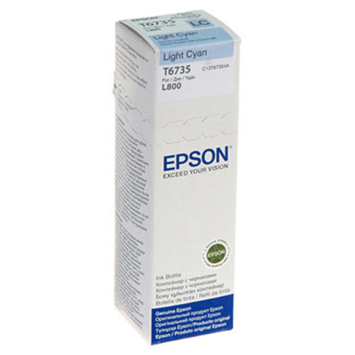 Чернила Epson C13T67354A  для L800 св-син. (ориг.) 70 мл.