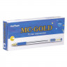 Ручка шариковая  прозрачный корпус  резиновый упор (MC Gold) синяя 1,0мм арт.ВМС10-02