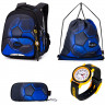 Ранец для мальчика школьный (SkyName) GROOC + пенал + сумка для обуви + часы 30х16х36см арт.9-139