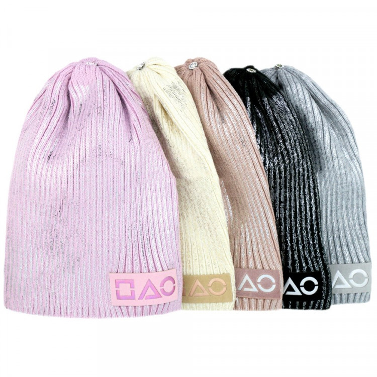 яяяШапка демисезоная для девочки (Полярик) арт.F-02-94 размер 50-54 цвет в ассортименте