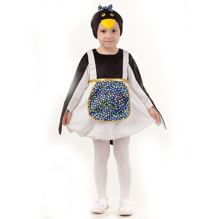 Костюм для девочки Сорока-Белобока (платье,шапка) р.104-52 плюш арт.932 к-18-26