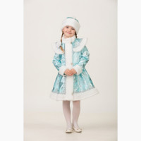 Костюм Д Снегурочка снежинка (шуба,шапка) р.28/110-34/122 арт.8081