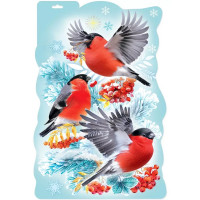 Плакат "Снегири на рябине" 44*29см арт.9201490