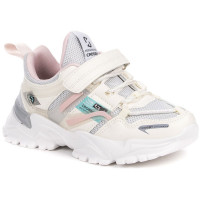 Кроссовки для девочки (CROSBY) белый/розовый верх-сетка/искусственная кожа подкладка-текстиль  арт.237249/01-04