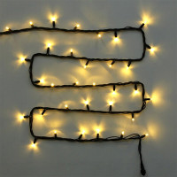 Гирлянда эл. уличная точечная 25м 300LED цв.тёплый белый 8реж (чёрный провод) IP-54 (можно соединять) арт.725-560