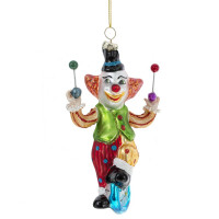 Украшение декоративное стекло "Клоун" 15,5см цв.микс арт.809229