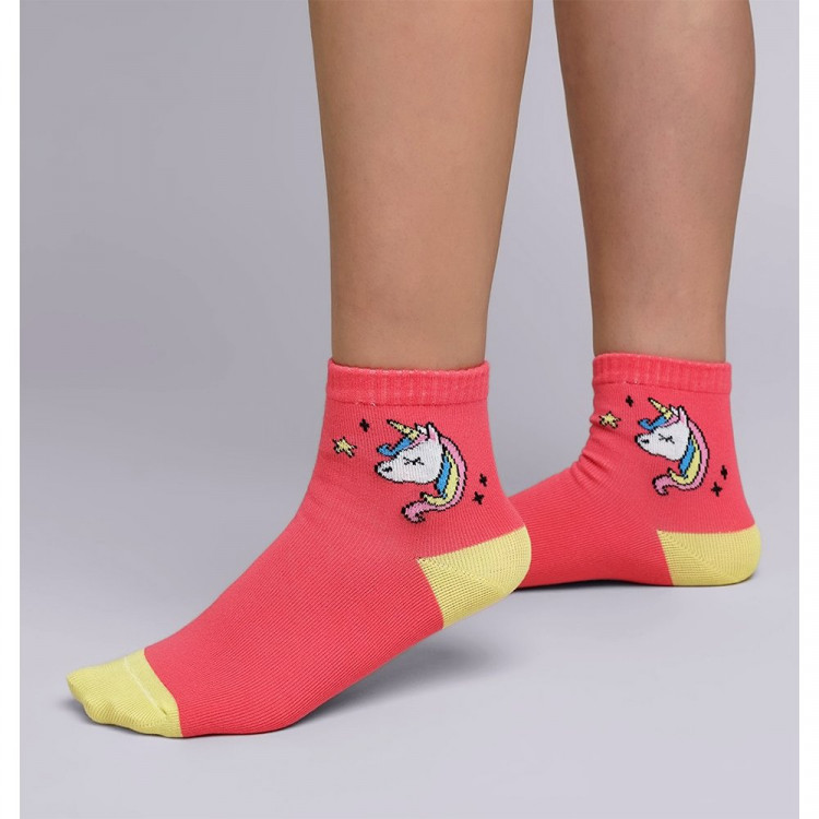 Носки детские для девочки арт.С1349 размер 16-18 80% хлопок 18% полиамид 2% эластан цвет розовый (Clever)