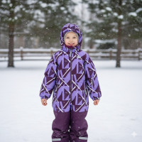 Комбинезон зимний для девочки (Valianly) арт.dyl-9214-2 цвет фиолетовый