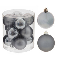 Набор шаров 04см 12шт/наб. "Глянец/матовый" цв. серебро арт.753575