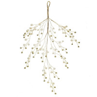 Украшение декор.подвеска "Лиана. Морозная веточка" 39см цв.золото арт.781562