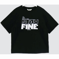 Футболка для девочки арт.Deloras 22175 размерный ряд 34/134- 44/164 цвет черный