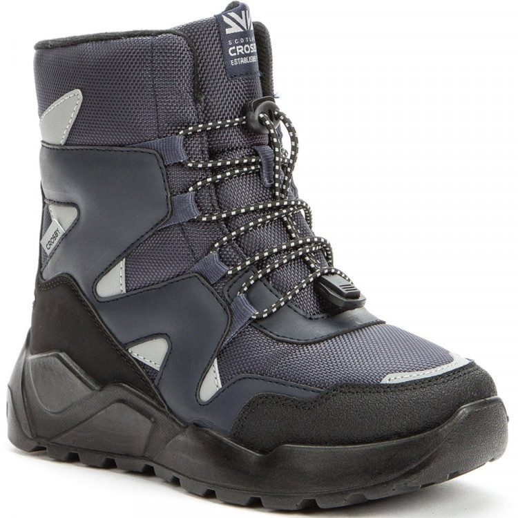 Ботинки для мальчика (CROSBY) темно-синий/серый верх-искусственная кожа подкладка -натуральная шерсть артикул 228130/04-02