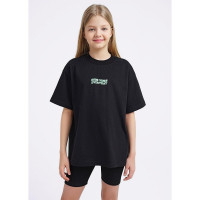 Футболка для девочки артикул CLE 845589кд_п размерный ряд 34/134- 42/158 цвет черный