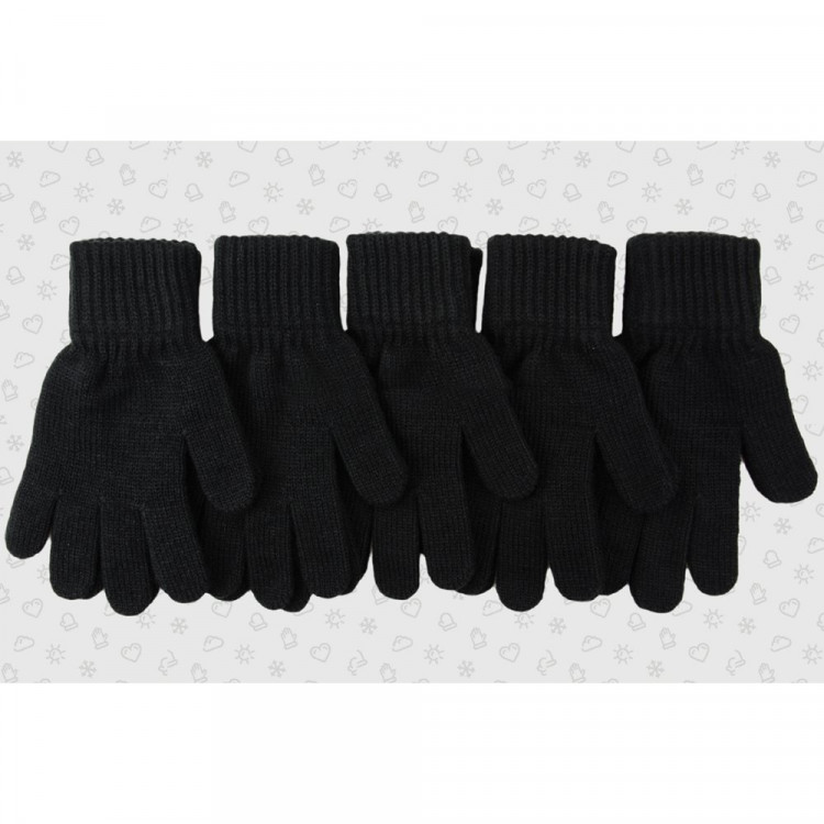 Перчатки для мальчика (Полярик) арт.TG-056 размер 17 (14-16л) цвет черный