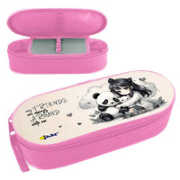 Пенал 1 отделение овальный (ОНИКС) ПМК 24-20  Аниме Мои друзья 210х85х50мм арт.86899