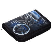 Пенал 1 отделение с откидной планкой (Hatber) Exclusive car 190х130мм матовая ламинация 3D фольга с таблицей умножения арт.NPn_46093