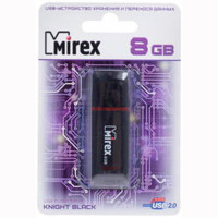 Флеш диск 8GB USB 2.0 Mirex Knight черный