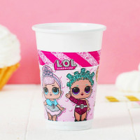 Стаканы пластиковые "Куклы ЛОЛ" 8шт/наб 200мл арт.4480014