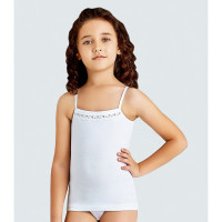 Майка для девочки арт.4397 цвет белый 100% х/б