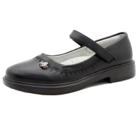 Туфли для девочки (КОЛОБОК) черные верх-искусственная кожа подкладка-искусственная кожа  артикул RC111_3580-01