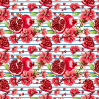 Бумага упаковочная 70*100см "Сочный гранат" арт.81068