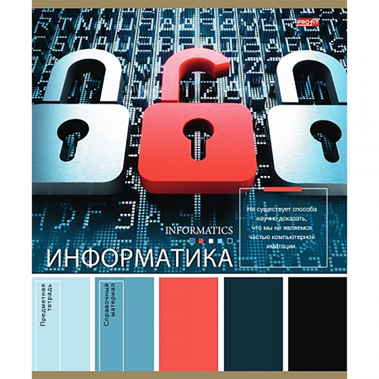 Тетрадь предметная 36 листов (Profit) PANTONE Информатика арт.36-9314