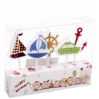 Свечи д/торта фигурные 05шт/наб. "Морские приключения" арт.112-338