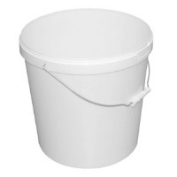 Ведро c крышкой белое 11л с мет. ручкой и к/з (ст.20)