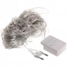 Гирлянда эл. д/дома сетка 1,5*1,5м 120LED цв.мульти (св.провод) 8реж IP-20 арт.196-282