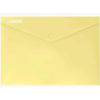 Папка-конверт на кнопке "deVENTE. Pastel" A5 (240x180 мм) 180 мкм, непрозрачная пастельная желтая, индивидуальная маркировка