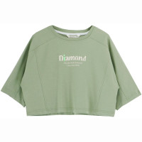 Футболка для девочки арт.Deloras 22177 размерный ряд 34/134- 44/164 цвет светлый хаки