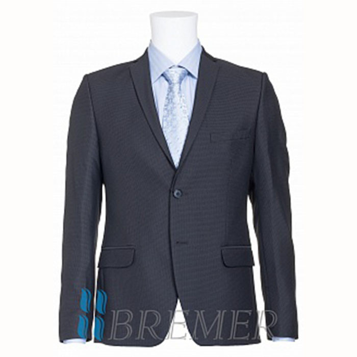Костюм для мальчика (Bremer) Паркер пиджак классический/брюки зауженные размер 30/134 цвет черный/полоса